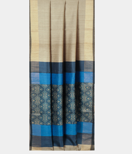 Beige Tussar Printed Saree T2232642