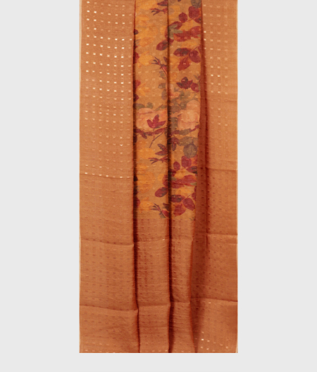 Brown Tussar Printed Saree T2254142