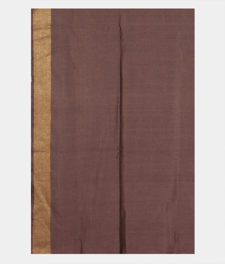 Dark Beige Tussar Printed Saree T2231983