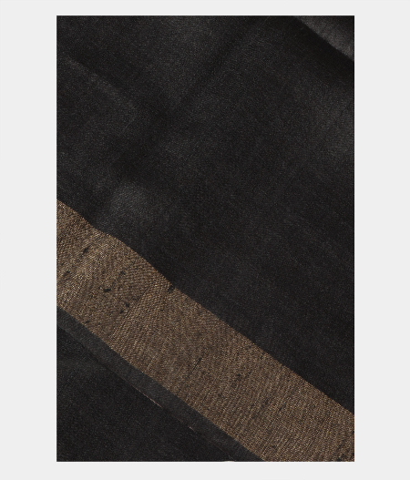 Black Tussar Printed Saree T223310-image