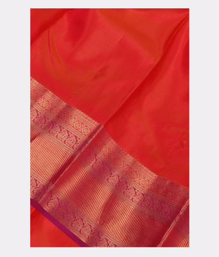 Pinkish Orange Soft Silk Saree T85224-image