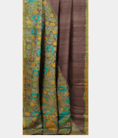 greyish-brown-tussar-cut-work-saree-t207460-t207460-b