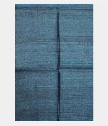 Blue Tussar Printed Saree T2233443