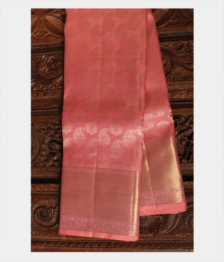 Peach Handwoven Kanjivaram Silk Saree T221321-image