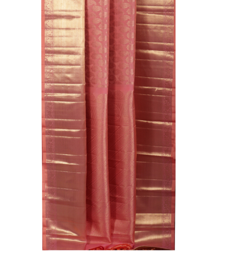 Peach Handwoven Kanjivaram Silk Saree T2213212