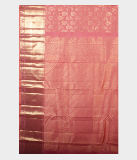 Peach Handwoven Kanjivaram Silk Saree T2213214
