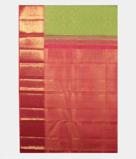 Green Handwoven Kanjivaram Silk Saree T2213344