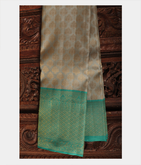 Grey Handwoven Kanjivaram Silk Saree T225193-image