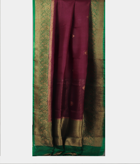 Purple Banaras Organza Saree T2266052