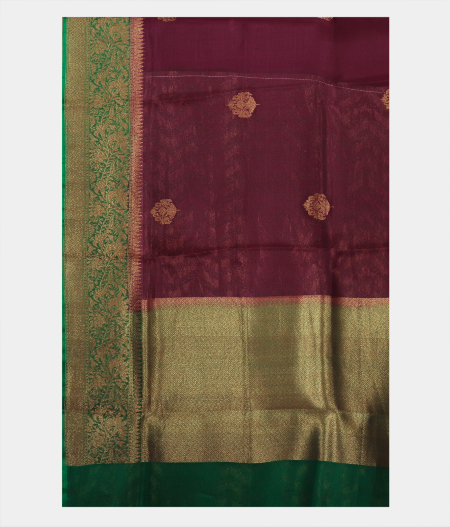 Purple Banaras Organza Saree T2266054