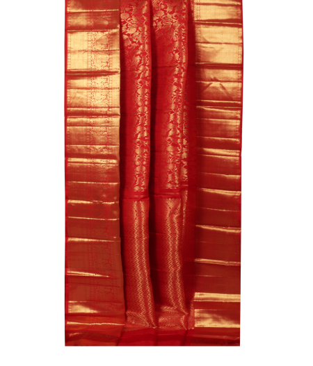 Red Handwoven Kanjivaram Silk Saree T2050142