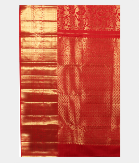 Red Handwoven Kanjivaram Silk Saree T2050144