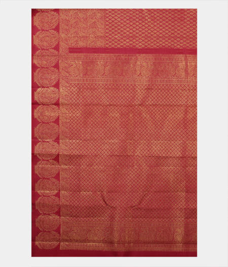 Maroon Handwoven Kanjivaram Silk Saree T2212934