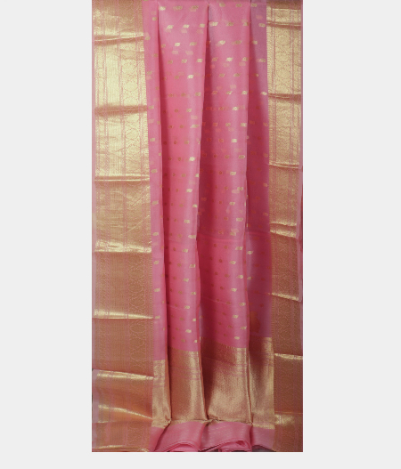Pink Banaras Organza Saree T1791912