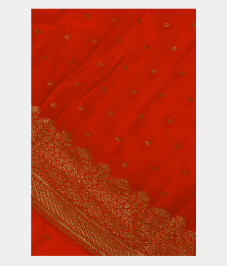 Red Crepe Silk Saree T223983-image