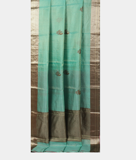 Light Blue Banaras Tissue Silk Saree T2265962