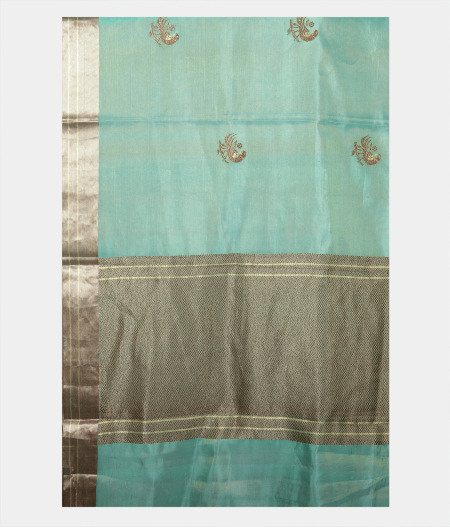 Light Blue Banaras Tissue Silk Saree T2265964