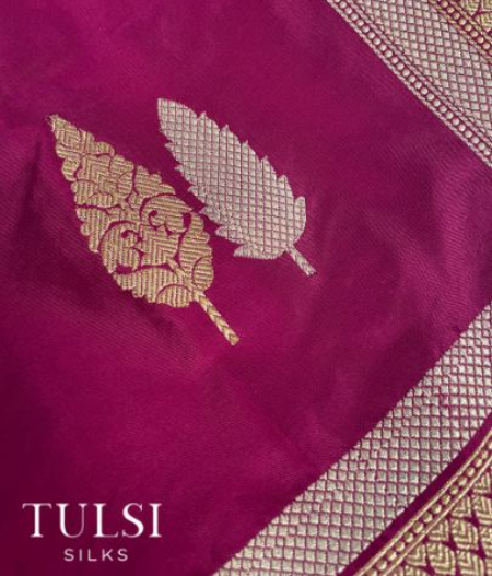 Purple Banarasi silk saree T222500-image