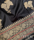 Black Banarasi silk saree LJ139101