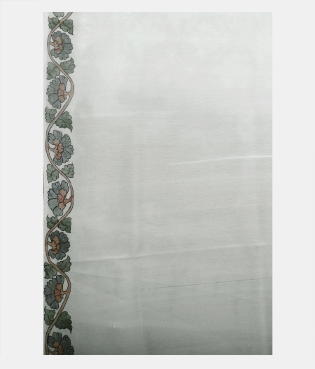 White Organza Embroidery Saree T2209483