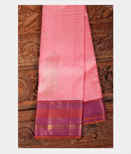 Pink Handwoven Kanjivaram Silk Saree T225183-image