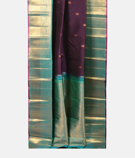 Dark Purple Handwoven Kanjivaram Silk Saree T2245152