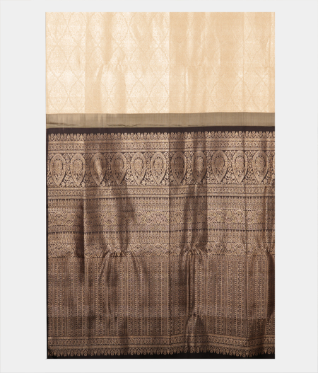 Beige Handwoven Kanjivaram Silk Saree T2251864
