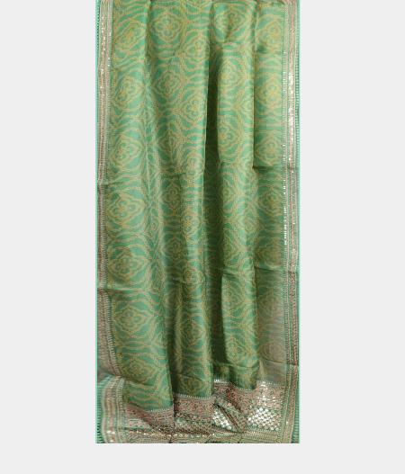 Light Green Kora Organza Printed Saree T2208844
