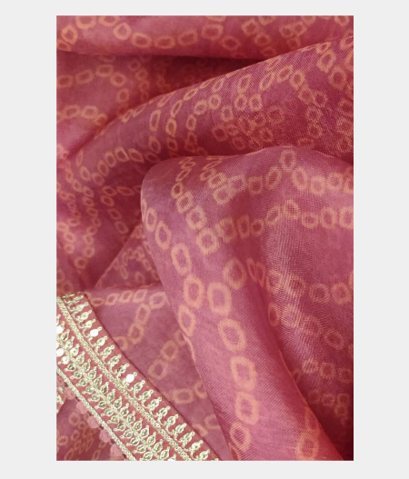 Pink Kora Organza Printed Saree T2208852