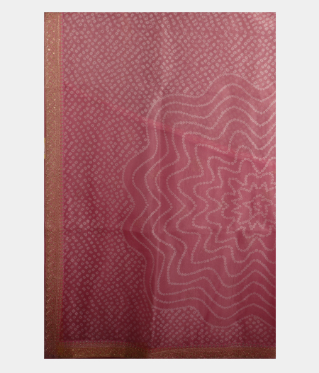 Pink Kora Organza Printed Saree T2208853