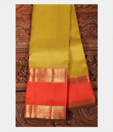 Green Handwoven Kanjivaram Silk Saree T224559-image