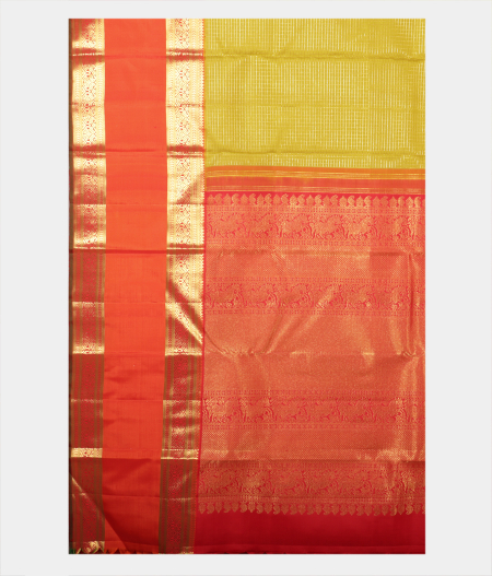 Green Handwoven Kanjivaram Silk Saree T2245594