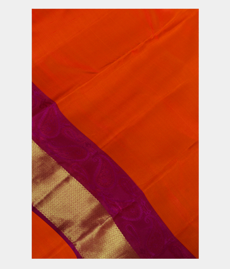 Orange Soft Silk Saree T224738-image