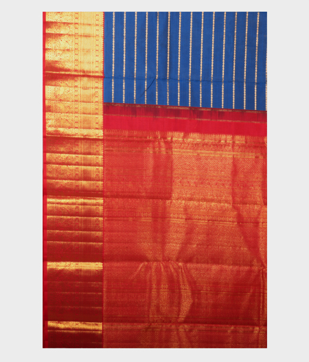 Blue Handwoven Kanjivaram Silk Saree T2233934