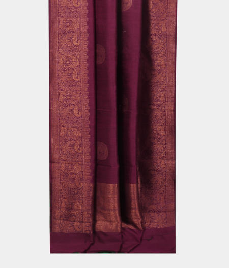 Burgundy Banaras Tussar Saree T2268332