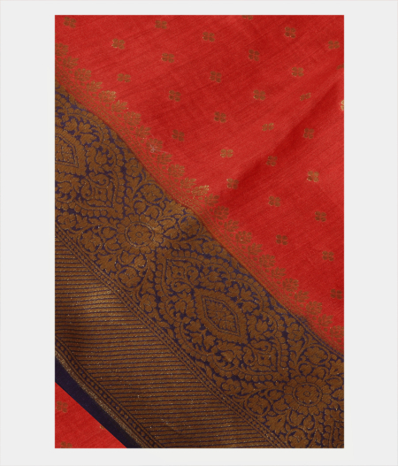 Red Banaras Tussar Saree T223974-image