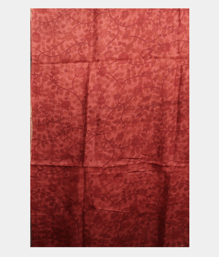 Mustard Yellow Tussar Printed Saree T2244943