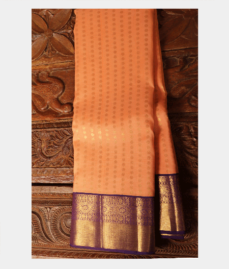 Peach Handwoven Kanjivaram Silk Saree T219144-image