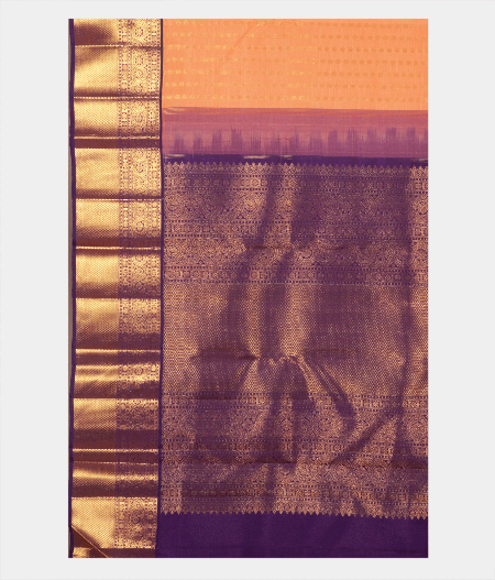 Peach Handwoven Kanjivaram Silk Saree T2191444
