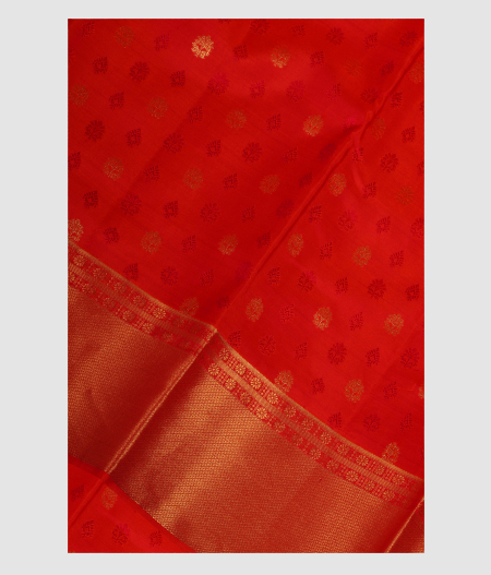 Reddish Orange Soft Silk Saree T207959-image