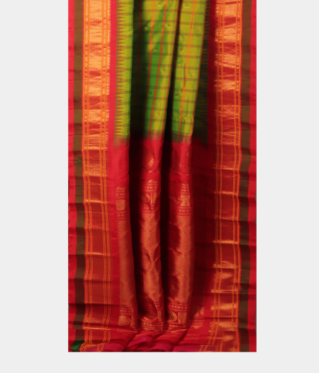 Green Gadwal Silk Saree T1878712