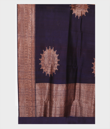Blue Banaras Tussar Saree T2268454