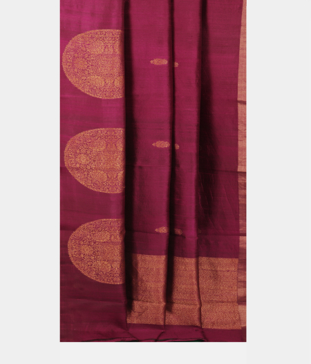 Burgundy Banaras Tussar Saree T2268402