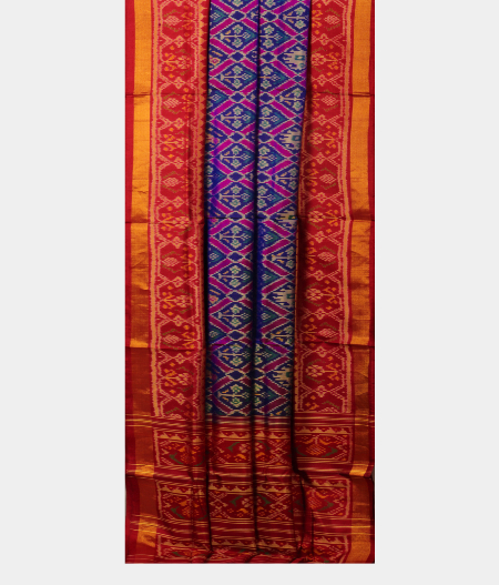 Blue Patola Silk Saree T1653392