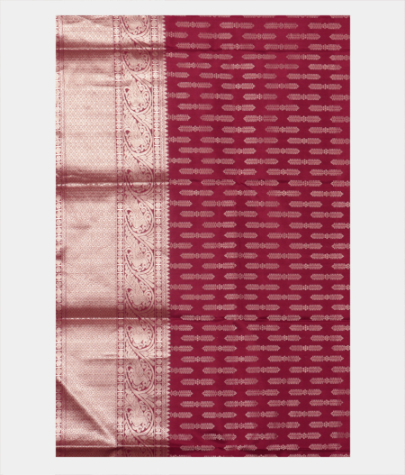 Burgundy Handwoven Kanjivaram Silk Saree T2139163