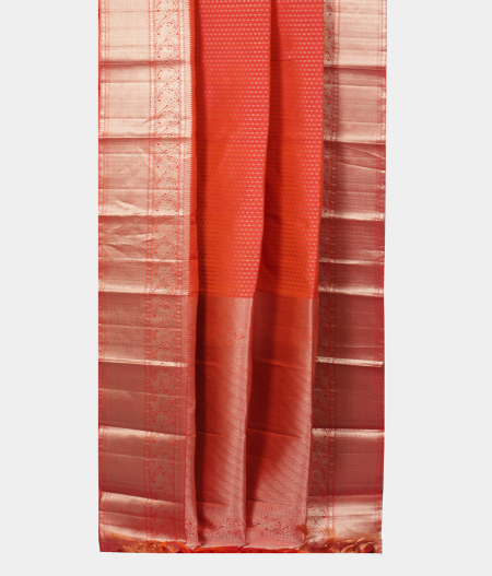 Pinkish Orange Handwoven Kanjivaram Silk Saree T2212072