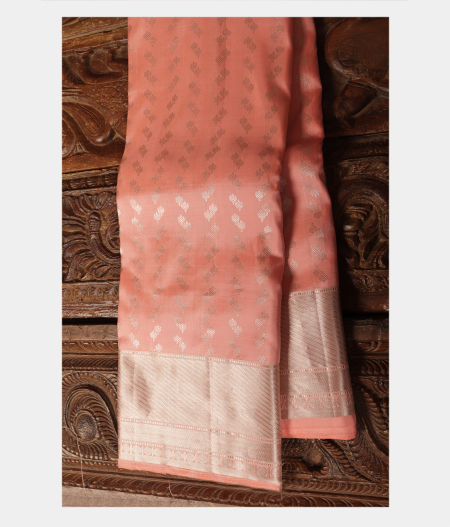 Peach Handwoven Kanjivaram Silk Saree T221245-image