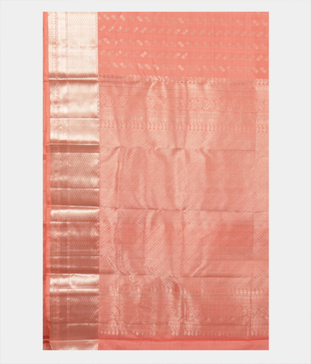 Peach Handwoven Kanjivaram Silk Saree T2212454