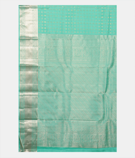 Turquoise Green Handwoven Kanjivaram Silk Saree T2212734