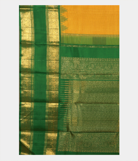 Yellow  Handwoven Kanjivaram Saree T1967894